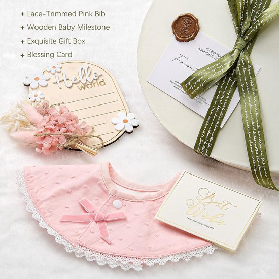Babyshower Cadeauset - Kraamcadeau voor meisjes - Baby Verzorging - Compleet met 8 Delen - 33x27x12 cm - Roze — afbeelding 2