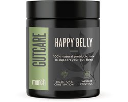 Munch Happy Belly* Neutraal | Supplement voor ondersteuning spijsvertering* & lichter gevoel in de buik* | Superfood poeder met Chlorella, Spirulina, Tarwegras & Gerstegras | Neutrale smaak | 100% natuurlijk & vegan | 150 gram