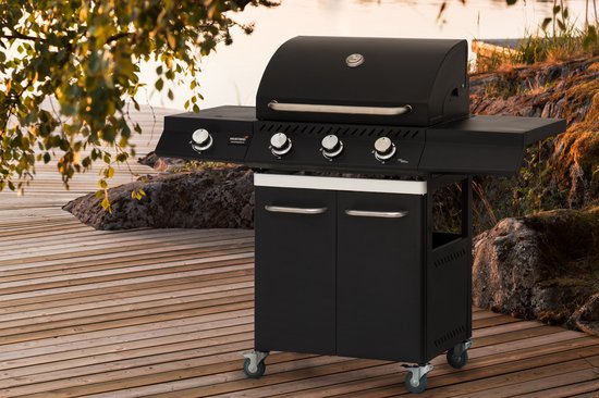 Mustang Gasbarbecue Knoxville 3+1 - met 3 Branders en Zijbrander - 12,8 kW - Gietijzeren Grillrooster van Mustang — afbeelding 3