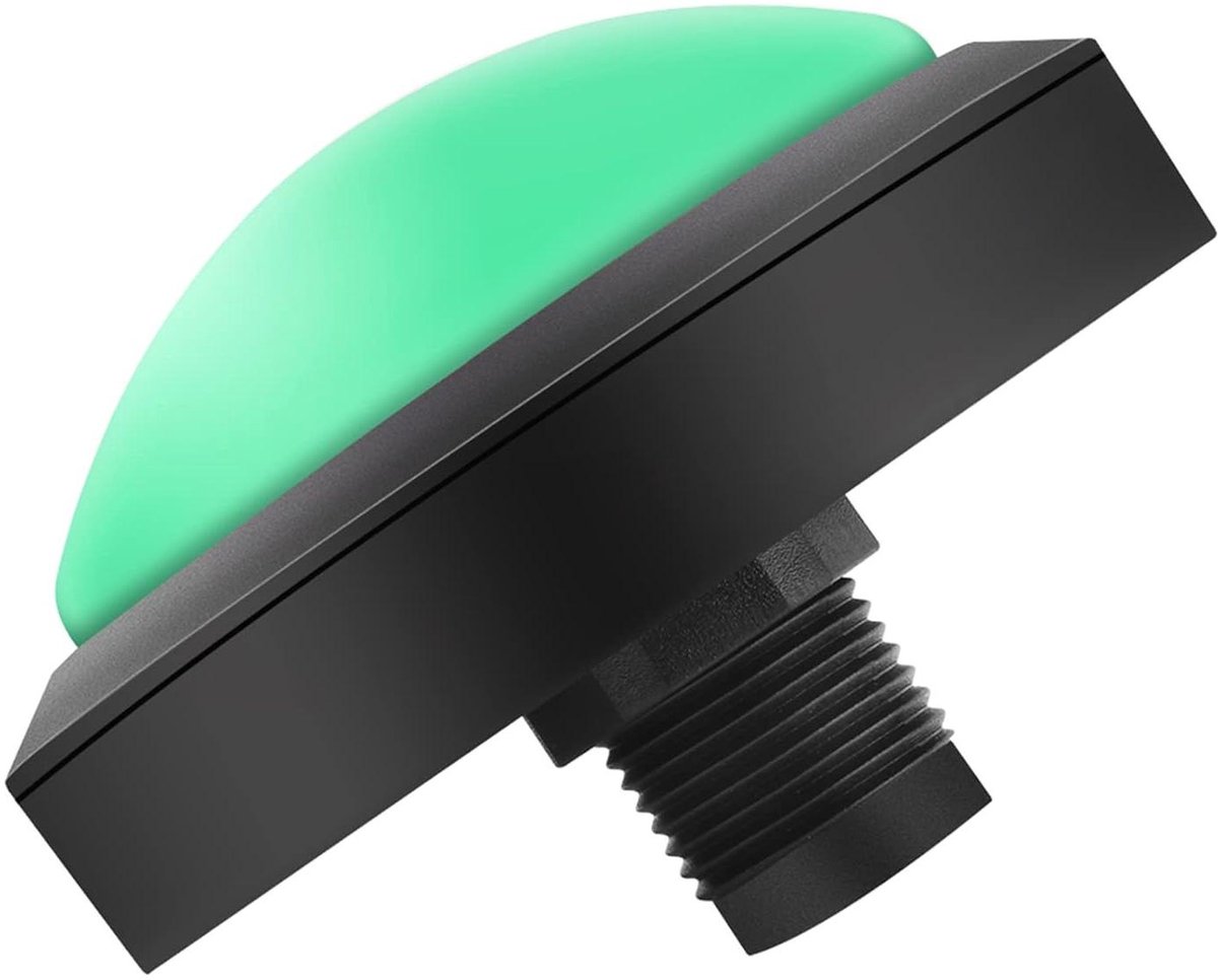 LED Knop - Drukknop Schakelaar - Spelautomaten Bouwen - Grote 100mm Diameter - 100 mm - Groen