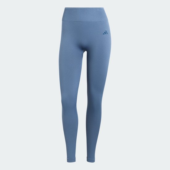 Adidas Performance Workout Essentials Knit Lange Legging - Dames - Blauw van Adidas — afbeelding 2