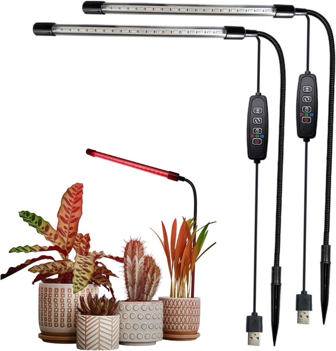 Plantenkweeklampen - Groeilampen LED - Kamerplanten Verzorgen - Volledig Spectrum Licht - 285 x 11 x 35 cm - Zwart