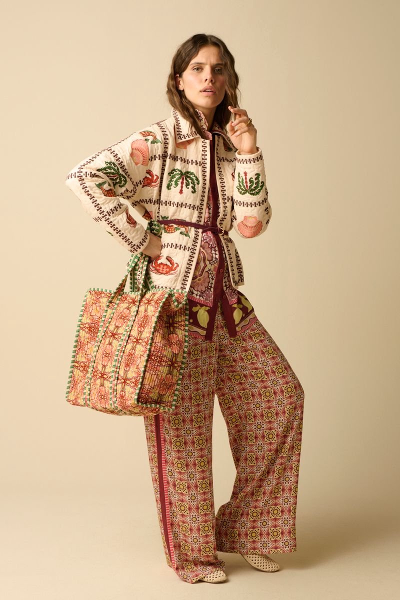 Sissy-Boy - Roze wide leg broek met print