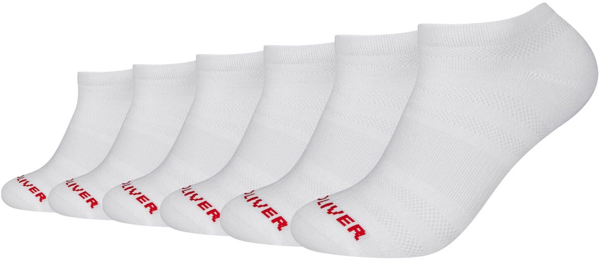 s.Oliver unisex sneakersokken, urban sport sneakers, 6-pack, gekamd katoen, mesh ventilatie, ondersteuning van de voetboog, sportsokken, sokken voor dagelijks gebruik