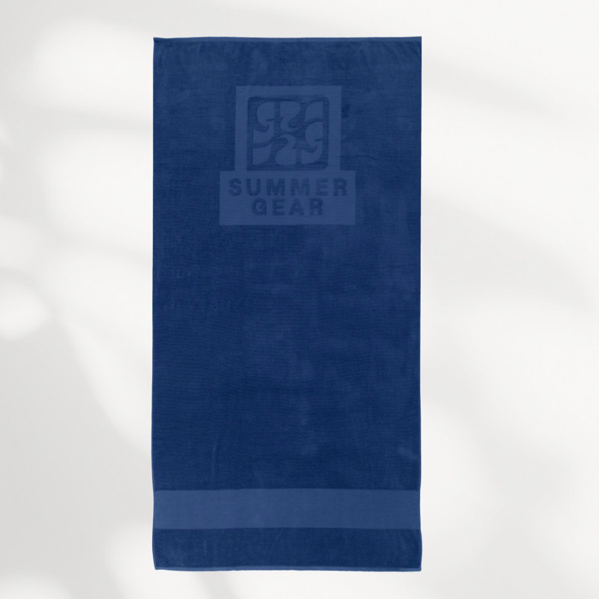 Strandlaken 100x200 cm Blauw - 100% biologisch katoen – Dik en zacht
