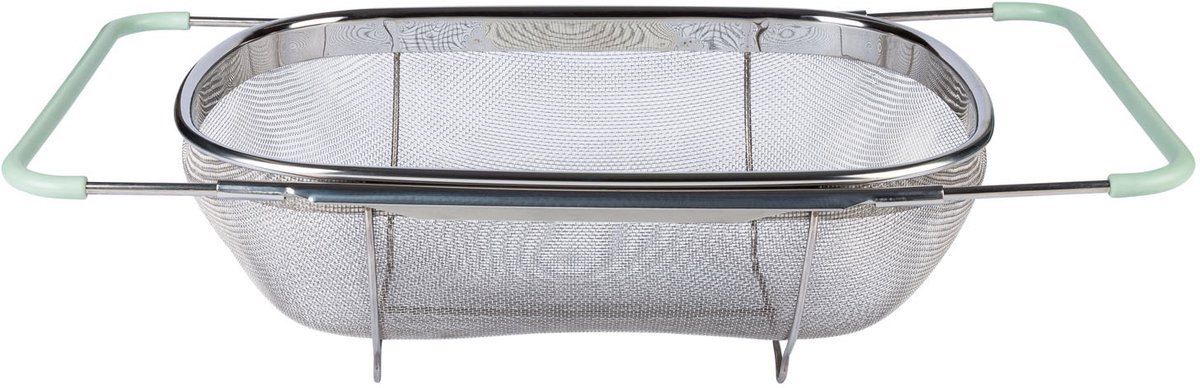 Livarno Home Gootsteenzeef - Vergiet - Gootsteen vergiet - Mint - 35-56 x 24 x 11 cm