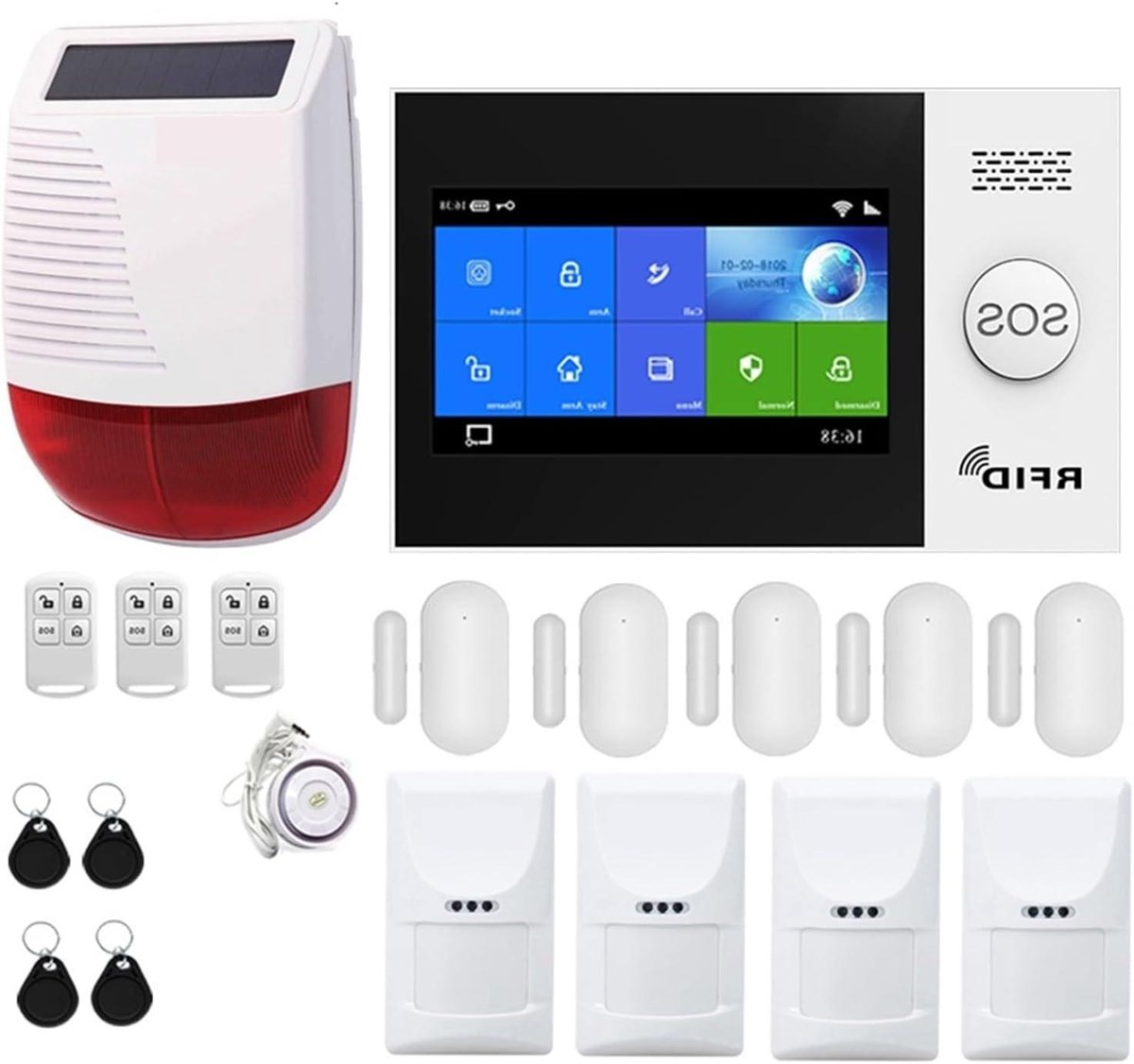 Smart Alarmsysteem - Beveiligingskit Thuis - Huis Beveiligen - Touchscreenpaneel Hub - 25 x 15 x 15 cm - WIFI 4G