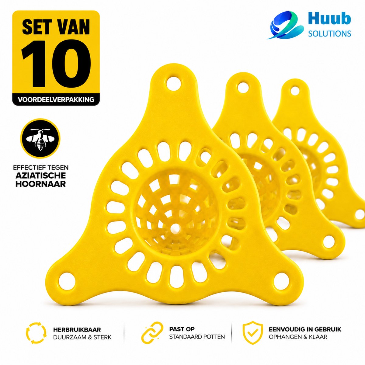 Huubsolutions Aziatische Hoornaar Val - 10 Stuks - Selectieve Hoornaarval - Geel