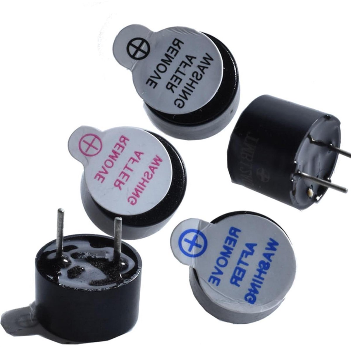 Alarm Buzzer Set - Piezo Beeper - Elektronische Projecten - Actief Geluidssignaal - 9 x 5.5mm - Zwart