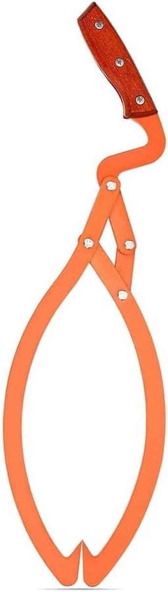 Bloktang - Boomstamgrijper Boomstamlifter - Hout Verplaatsen - Scherpe Veilige Grip - 13 Inch - Oranje