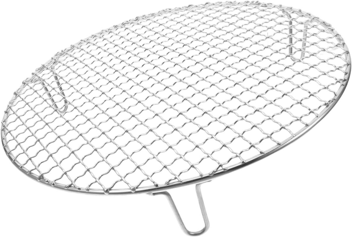Rond Grillrooster - BBQ Rooster - Grillen en Stomen - Roestvrij Staal - 30.5 cm - Zilver