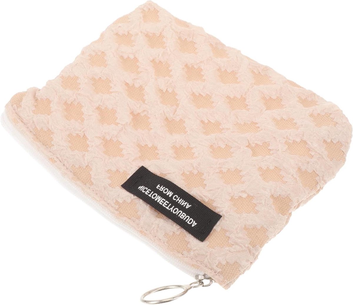 Opbergzakje Maandverband - Menstruatietasje Hygiënezakje - Hygiënisch Opbergen - Compact Lichtgewicht Ontwerp - 15 x 12 x 1 cm - Beige