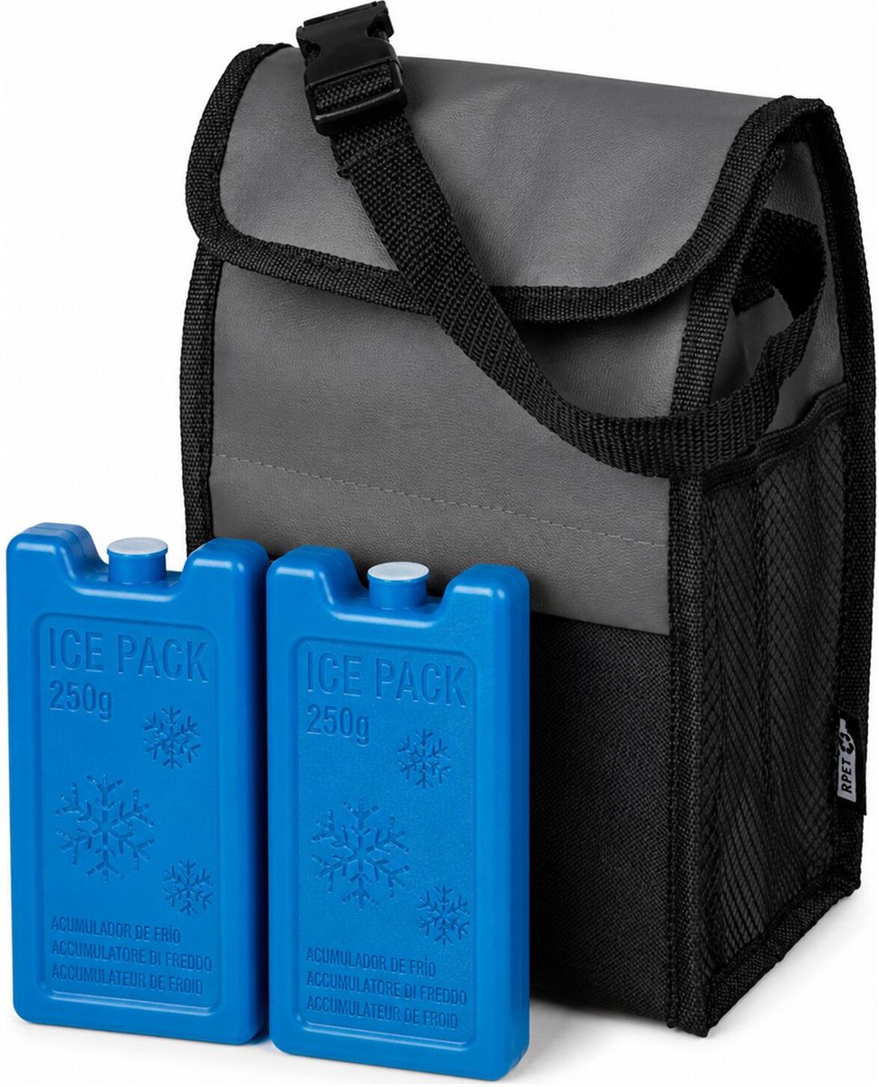 Impression Koeltas Eira - grijs - lunchpakket / drankjes - 5 liter - incl 2x koelelement