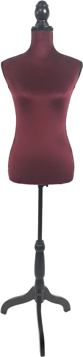 RWB® Verstelbare Paspop - Paspop - Verstelbare Paspop Vrouw - Bordeaux - 167cm x 41cm x 34cm