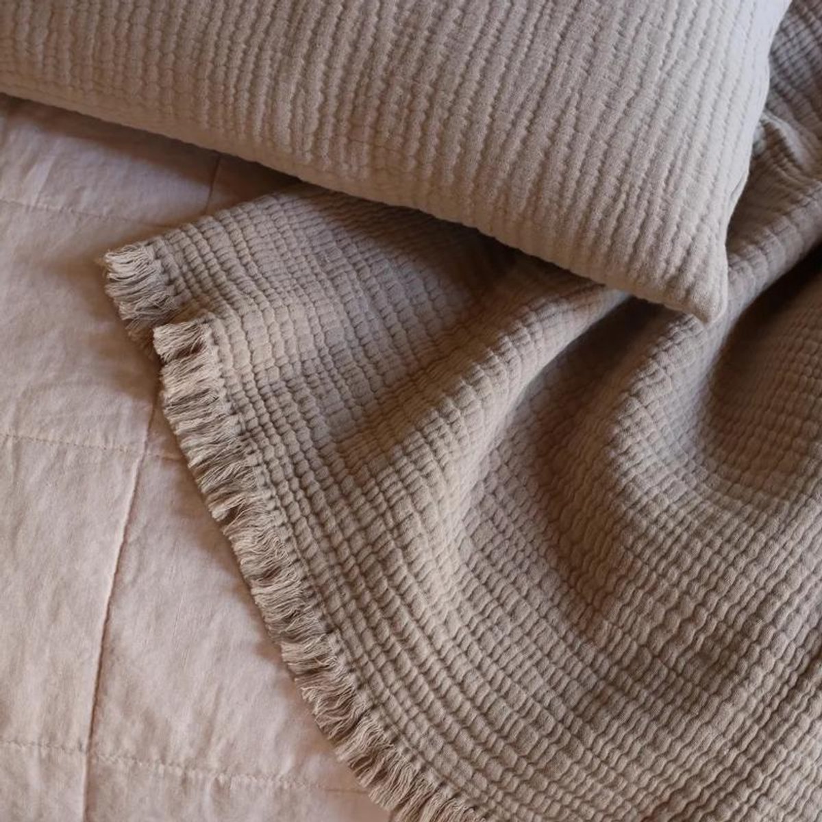 Homelinen | Puglia Plaid & Kussensloop van Katoen