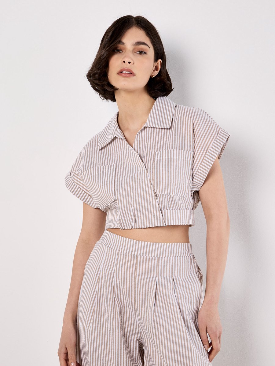 Crop top met strepen