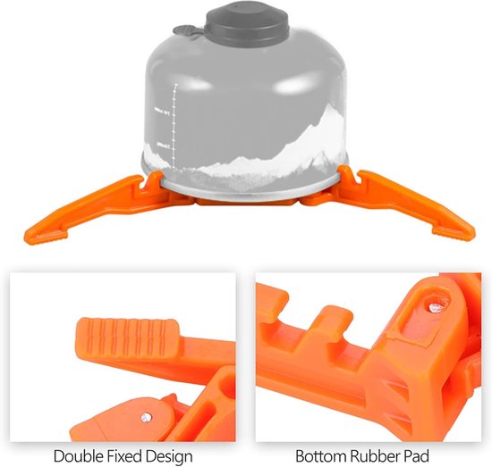 Opvouwbare Gas Tank Houder PC Stabilisator Houder voor Gas Cooker Stand Patroon Statief voor Camping Statief Buiten Plank — afbeelding 2
