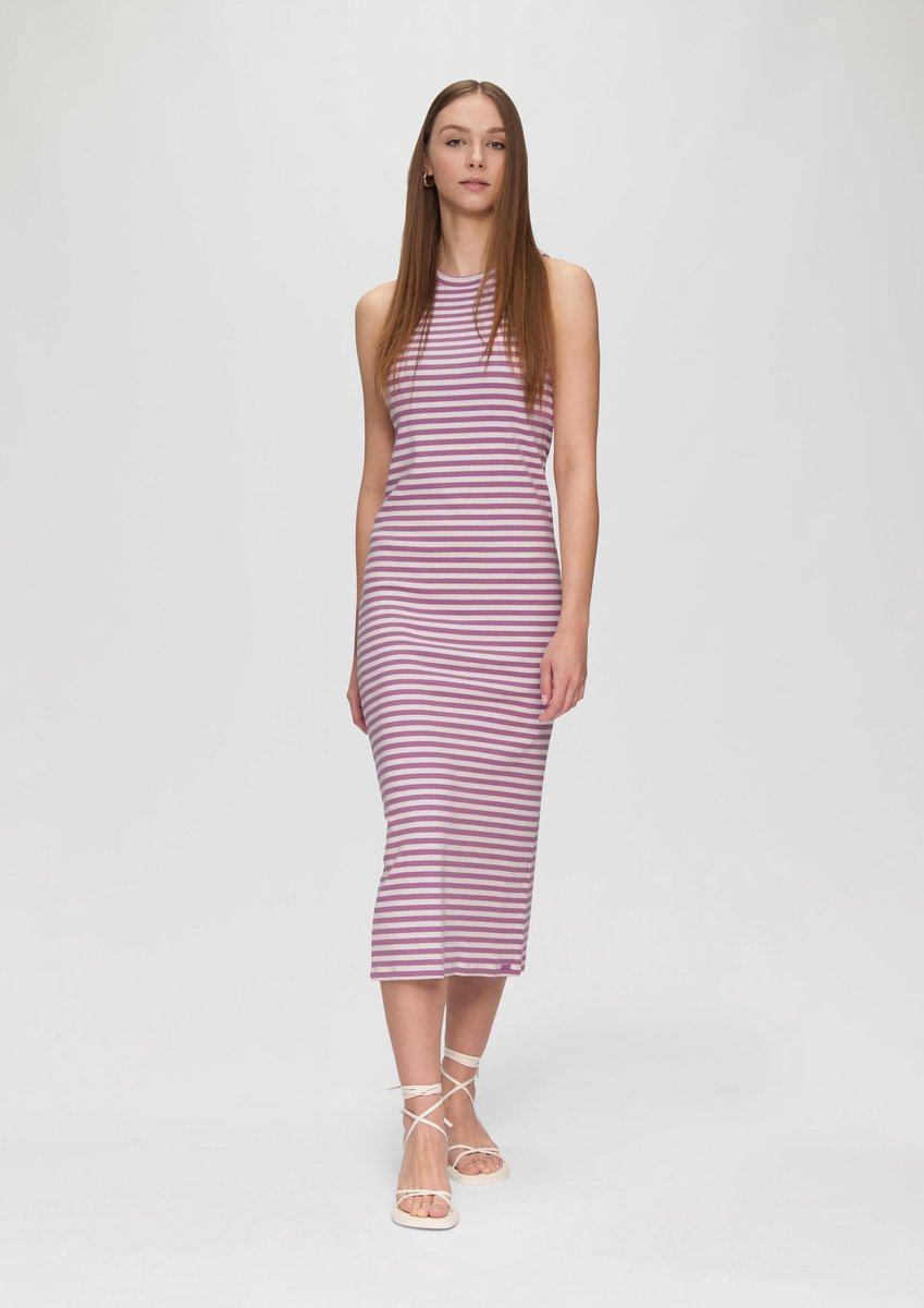 Q/S designed by - Jurk - Maat L - Vrouwen - Paars - katoen