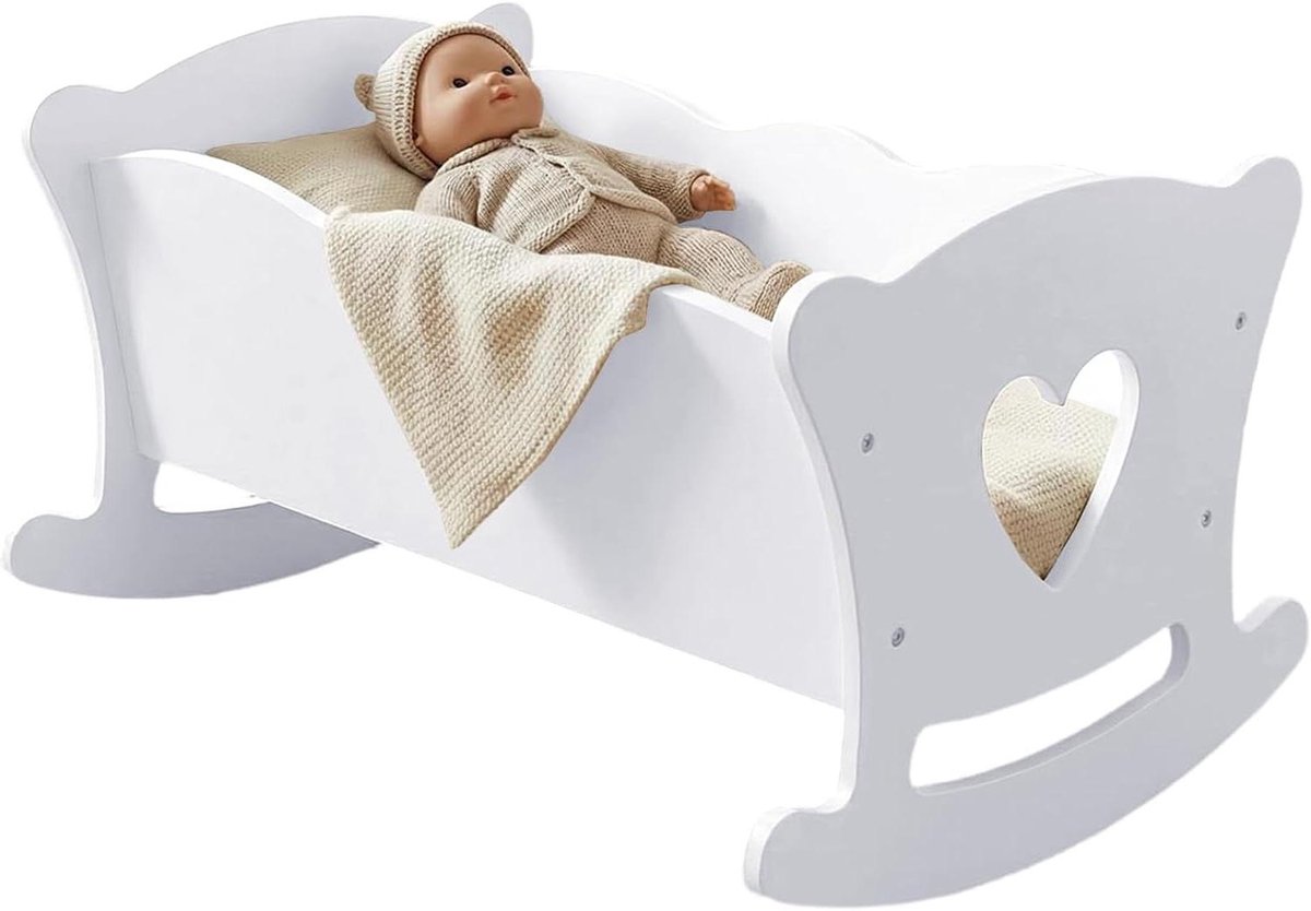 Poppenwieg Speelgoed - Poppenbedje Kinderkamer - Doe-alsof Spel - Schommelende Basis - 58 x 375 x 55 cm - Niet gespecificeerd