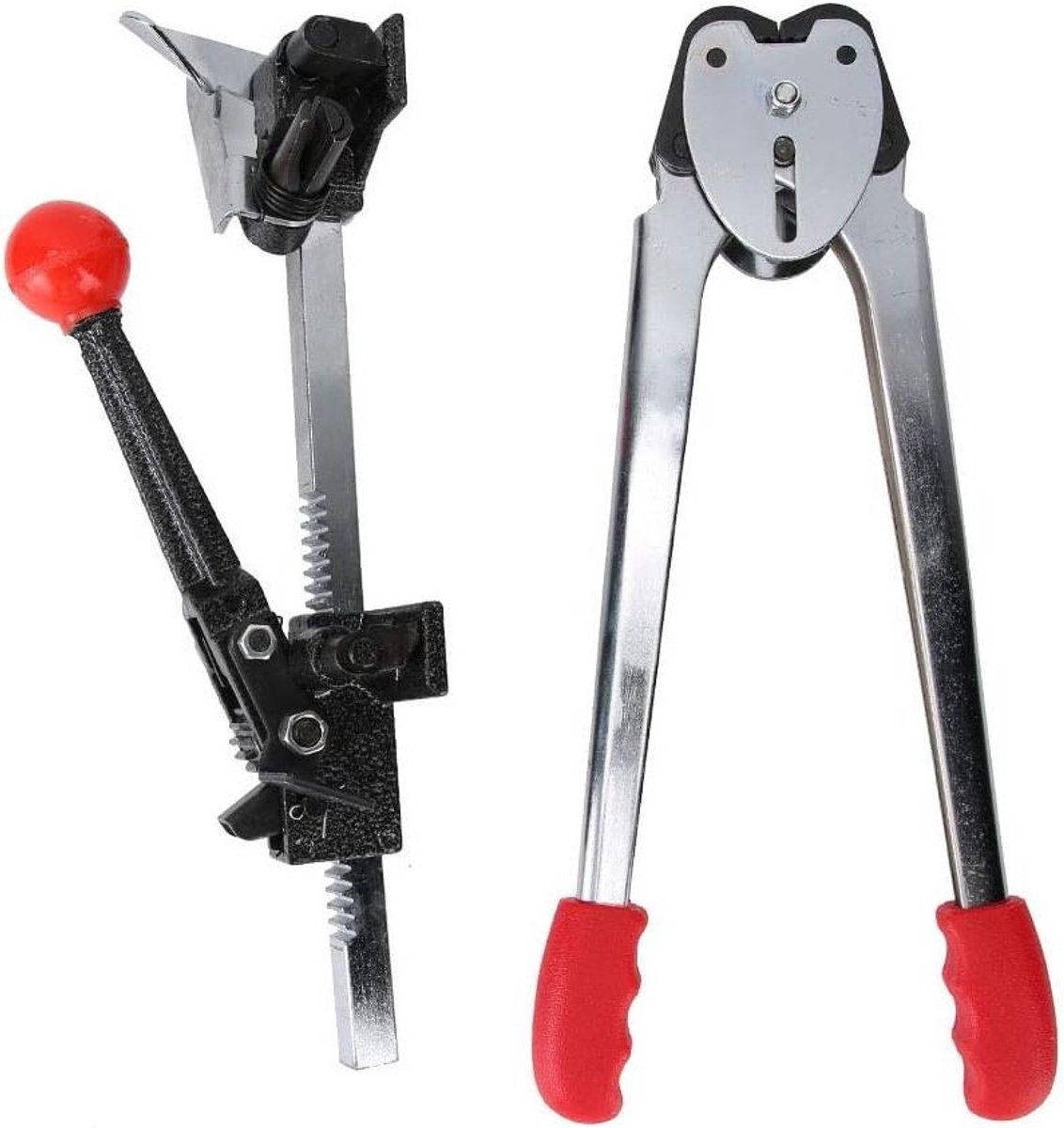 Handmatige Bandspanner - Verpakkingsgereedschap - Kartonnen Verpakken - Geïntegreerde Snijfunctie - 12-16 mm Band - Zilver