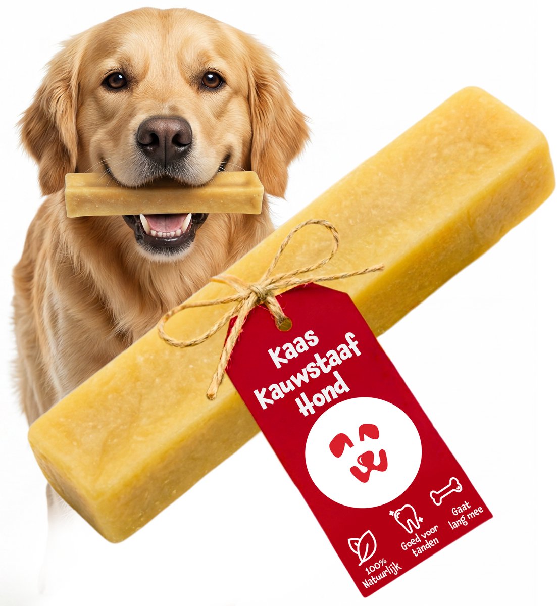 Chewpi Kauwstaaf Hond (20+ kg) - Extra Large, Churpi 1 stick - 100% Natuurlijke Hondensnacks - Yak Kaas Hond - Gemaakt in België
