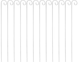 Plantenlabel Hangers - Ophanghaken Tuin - Planten Identificeren - Duurzaam Metalen Ontwerp - 40 cm - Zilver