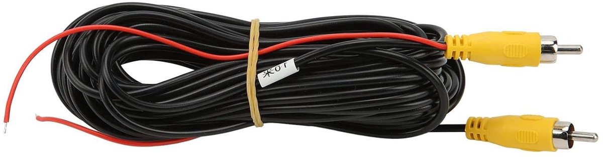 Videokabel - Composietkabel - Camera Beeld - Waterdicht ABS Metaal - 10 meter - Zwart