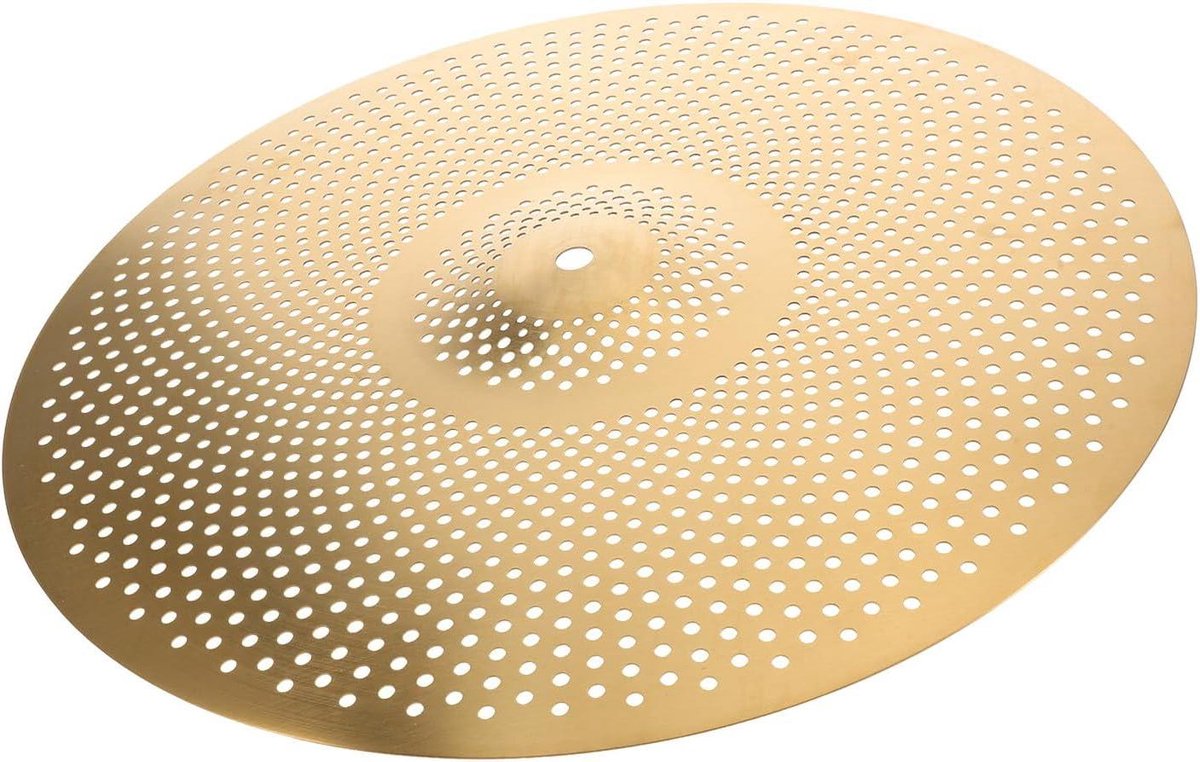 Drum Mute Pad - Cymbal Demper - Stil Oefenen - Realistische Terugslag - 39.5 cm - Goud