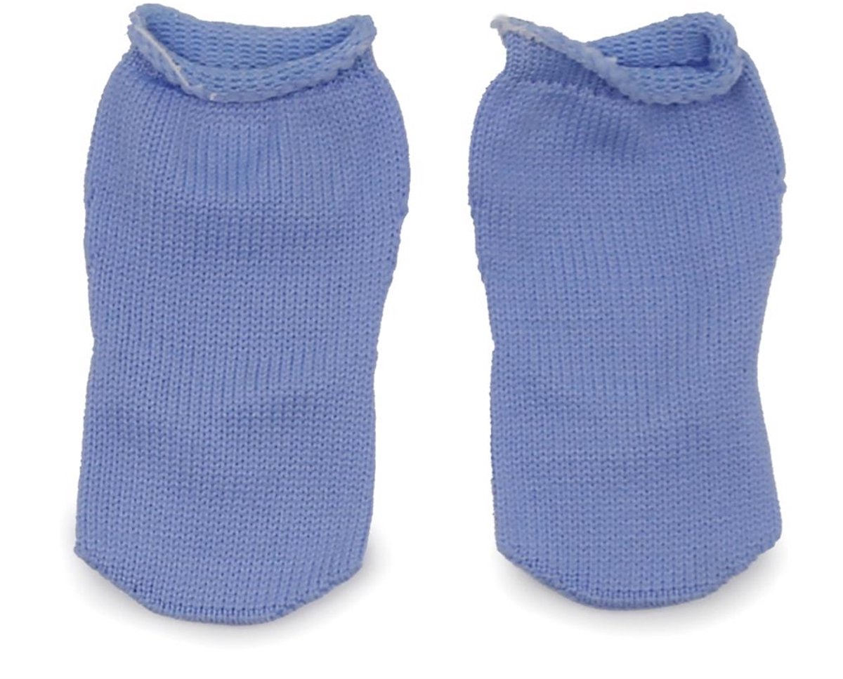 Asi poppenkleding - sokken zachtblauw voor poppen, polyester.