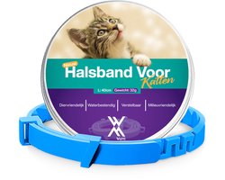 TeekShield Halsband - Kat/Poes - Blauw - Comfortabele Siliconen Halsband in Verstelbaar Design