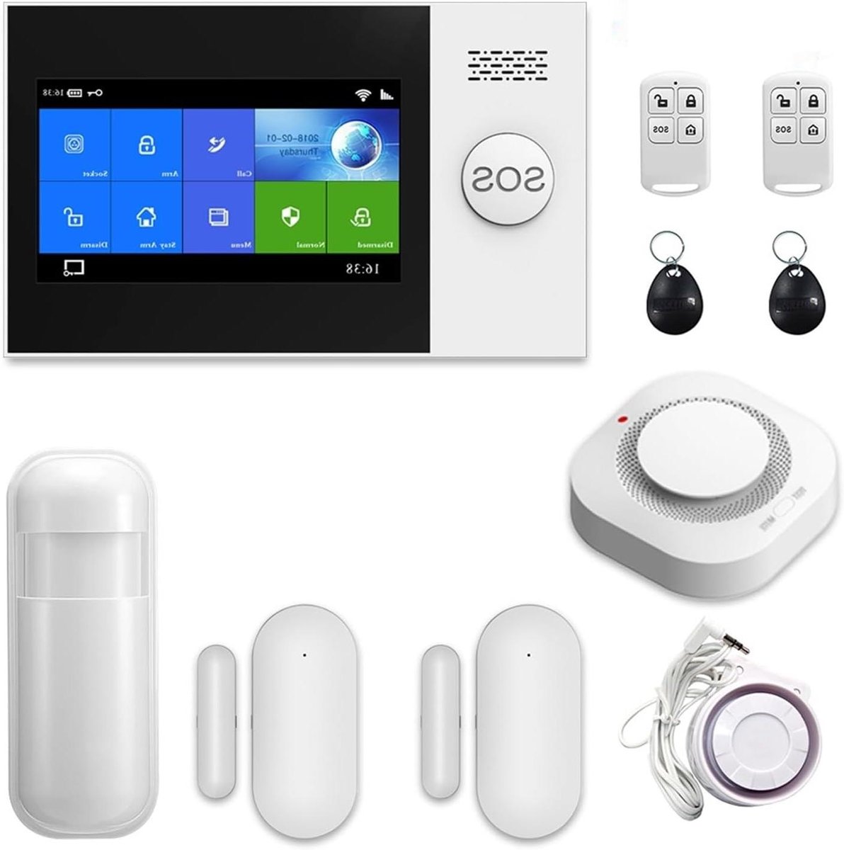 Alarmsysteem Woning - Beveiligingssysteem Huis - Inbraak Voorkomen - 43 Inch Touchscreen - 160x98x19mm - A1.