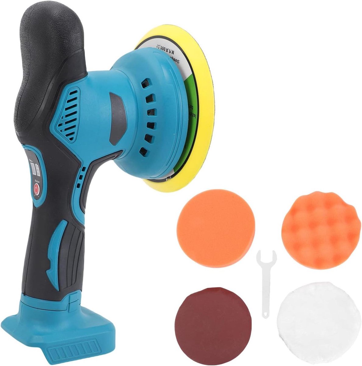 Draadloze Autopolijstmachine - Excentrische Polijstmachine - Auto Polijsten - 8 Snelheden LCD - 6 inch - Zwart