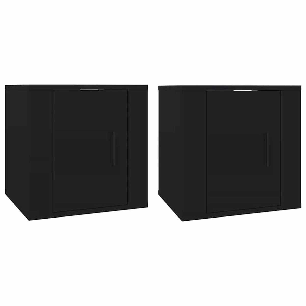 vidaXL - Tv-wandmeubels - 2 - st - 40x34,5x40 - cm - zwart