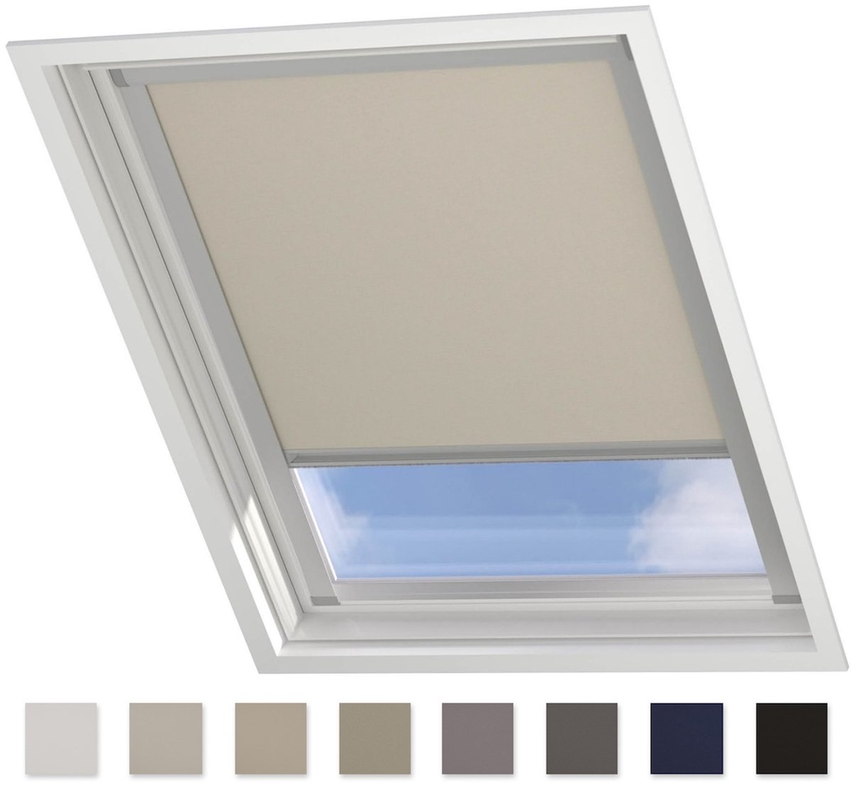 DTCH® Dakraam Rolgordijn Verduisterend - Trend - Sand - voor VELUX: UK08