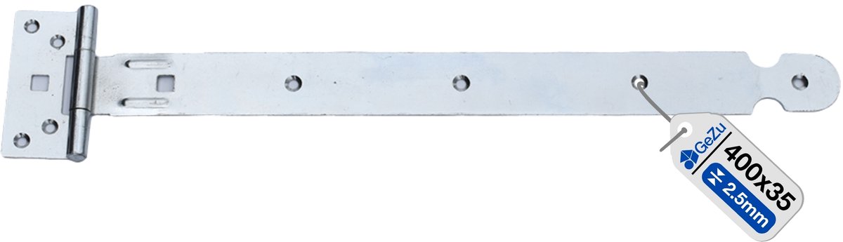 GeZu Impex T Scharnier 400 mm – Gegalvaniseerd