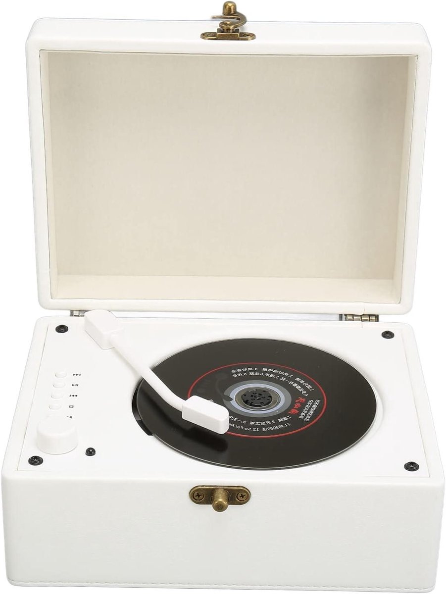 Draagbare Cd-speler - Muziekspeler Compact - Muziek Luisteren - Met Bluetooth Functie - 3600mAh Batterij - Wit