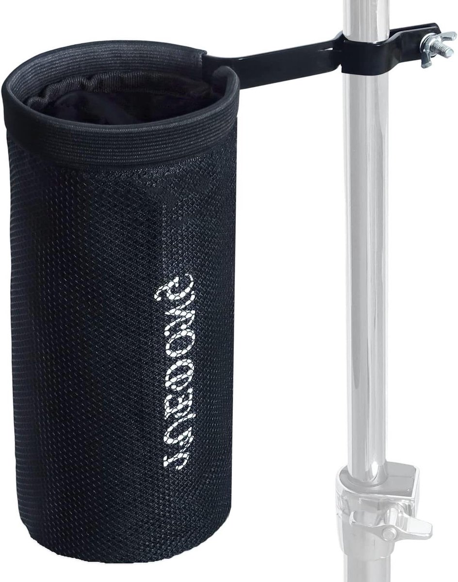 Drumstick Houder - Stokkenhouder Percussie - Drummen - Robuuste Metalen Klem - 10 Paar - Zwart