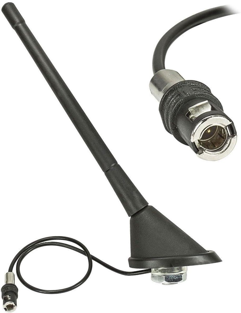 Dakantenne - Auto antenne - Radio luisteren - Met versterker - 17.5 cm - Zwart/Zilver