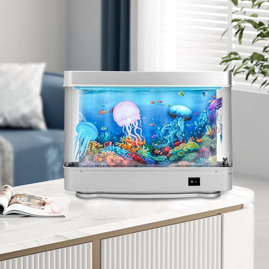 MIVRAY LED Nachtlamp - Kunstmatig Aquarium - LED Nachtlamp voor Kinderen - Energie via Netvoeding - 11 cm - Meerkleurig van Merkloos — afbeelding 4