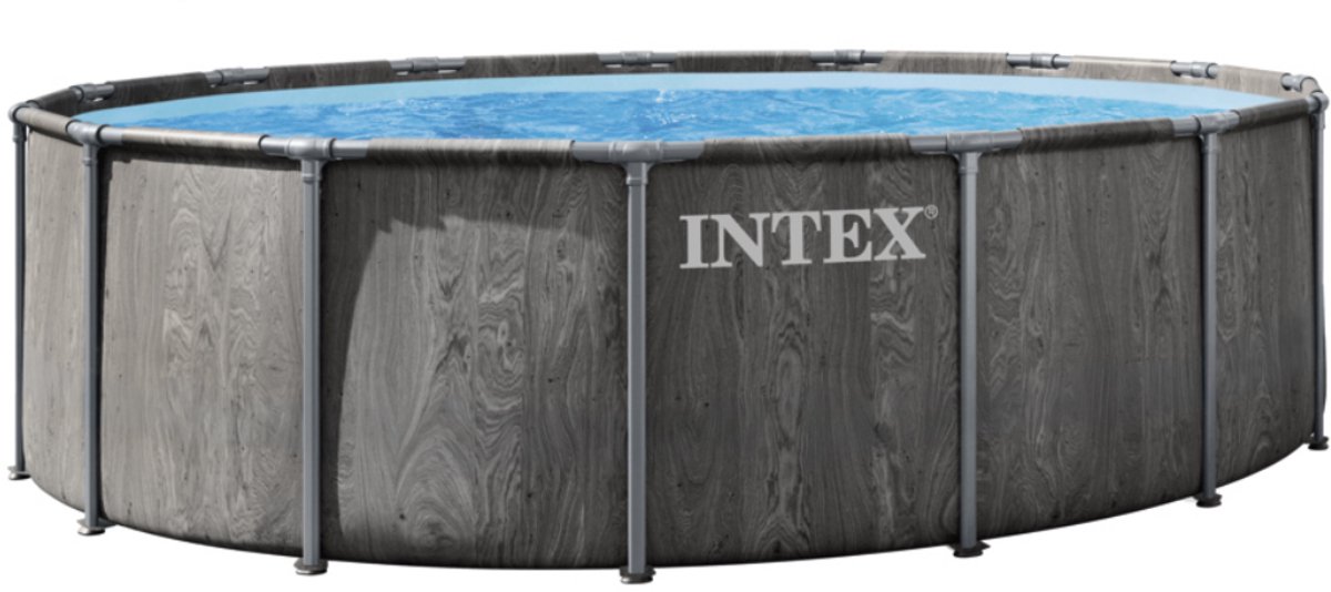 Intex Greywood Prism Frame zwembadset met filterpomp - Ø 457 x 122 cm