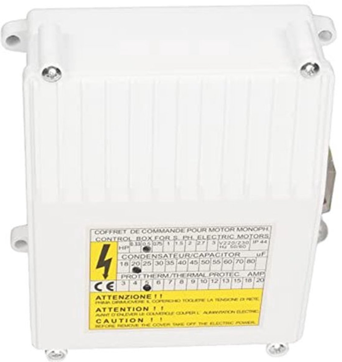 Pumpbesturingsbox 1,5KW 2PK - Diepe Well Pomp - Hittebescherming en Compact Ontwerp
