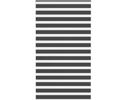 vidaXL - Zebra - rolgordijn - 120x200 - cm - stofbreedte - 115,9 - cm - zwart
