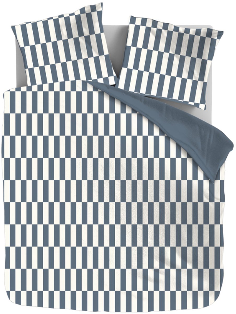 Dekbed-Discounter - Fresh and Co Dekbedovertrek 140 x 200/220 cm - Korte instopstrook - Wasbaar op 40 graden - Inclusief 1 kussensloop - Pastel Rectangles