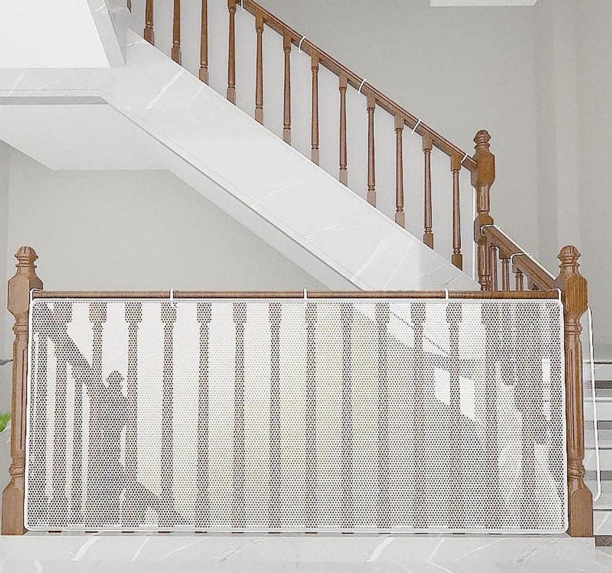 Veiligheidsnet Balkon - Beschermnet Huisdier - Veiligheid Binnen - Bijtbestendig Nylon - Op Maat - Wit