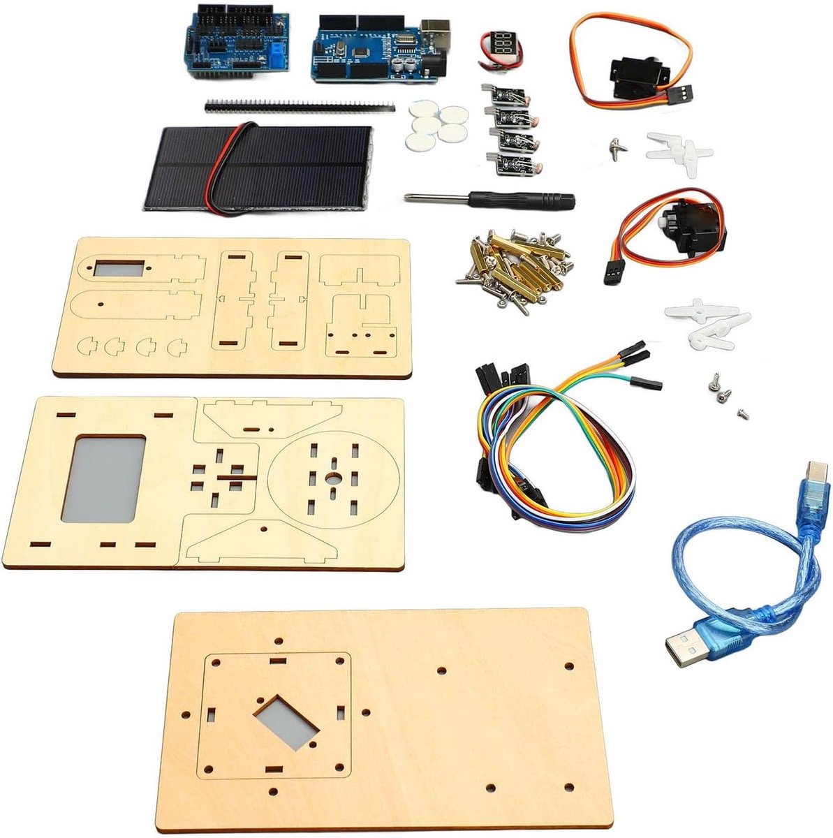 Zonne Tracker Kit - Educatieve Kit - STEM Leren - Zelfbouw Project - 26 x 18 x 8 cm
