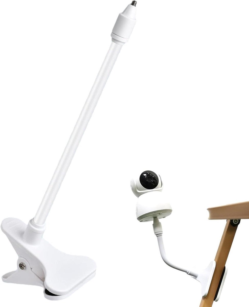 Flexibele Camerahouder - Klemhouder Verstelbaar - Camera Beveiligen - Installatie Zonder Boren - 25 x 11 x 8 cm - Wit
