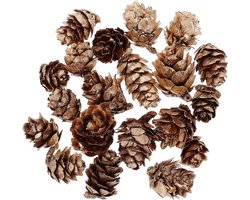 Kunstmatige Dennenappels - Decoratieve Eikels - Kerst Decoratie - Natuurlijke Look - 20 stuks - Goud