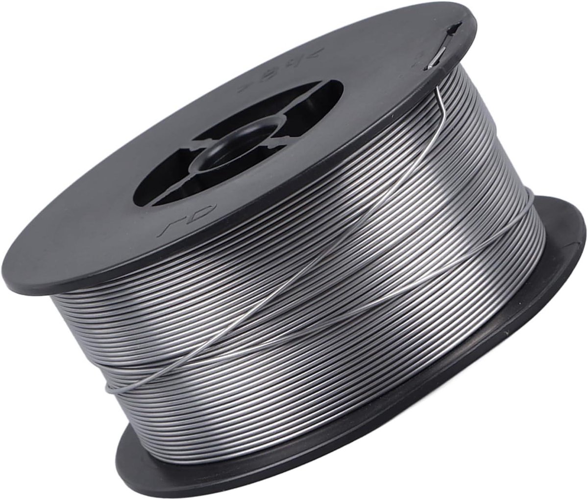 Gasloze Lasdraad - Fluxkern Draad - Metaal Lassen - Koolstofstaal Materiaal - 08 mm 1 kg - Zilverkleurig