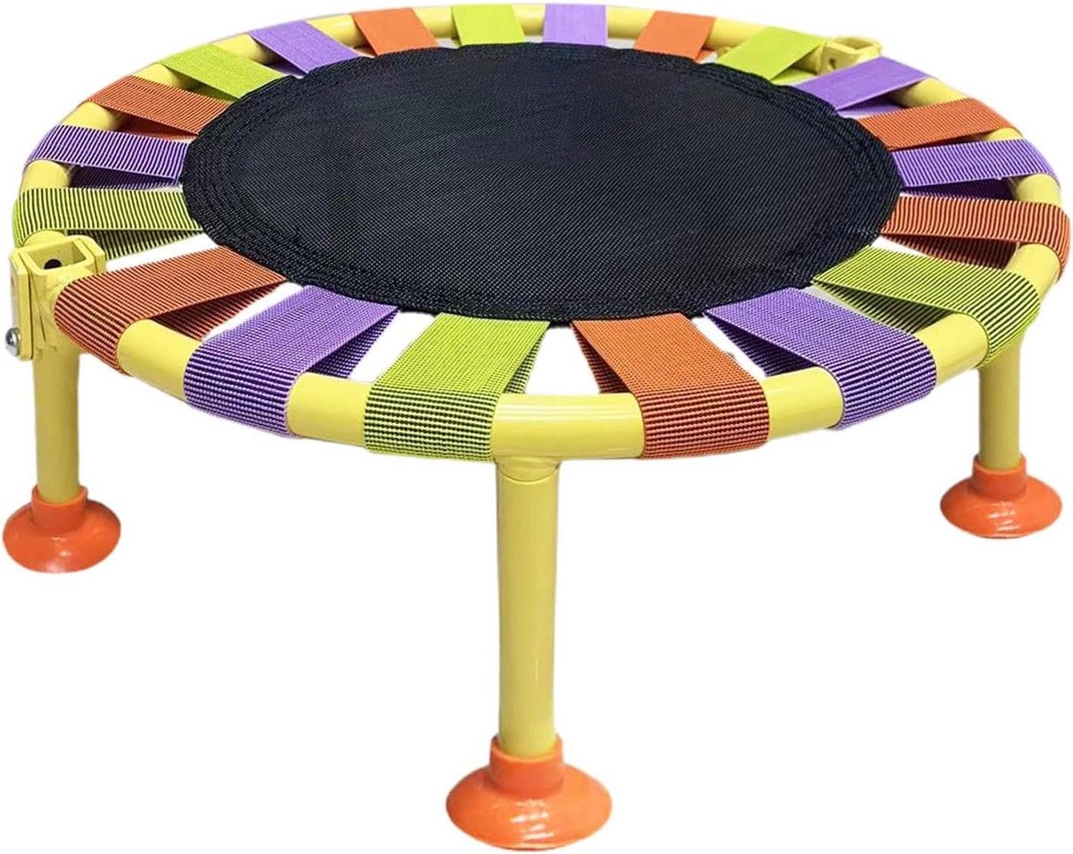 Opvouwbare Trampoline - Springbed Fitnesstrampoline - Binnen Oefenen - Stille Antislip Pads - 48.5 x 26.6 x 9.1 cm - Kleurrijk