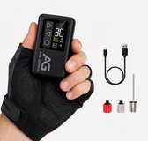 AvaGoods elektrische fietspomp XS - Digitaal display - 108 gram - Mini Luchtcompressor - Bandenpomp - Ballenpomp - USB-C Oplaadbaar